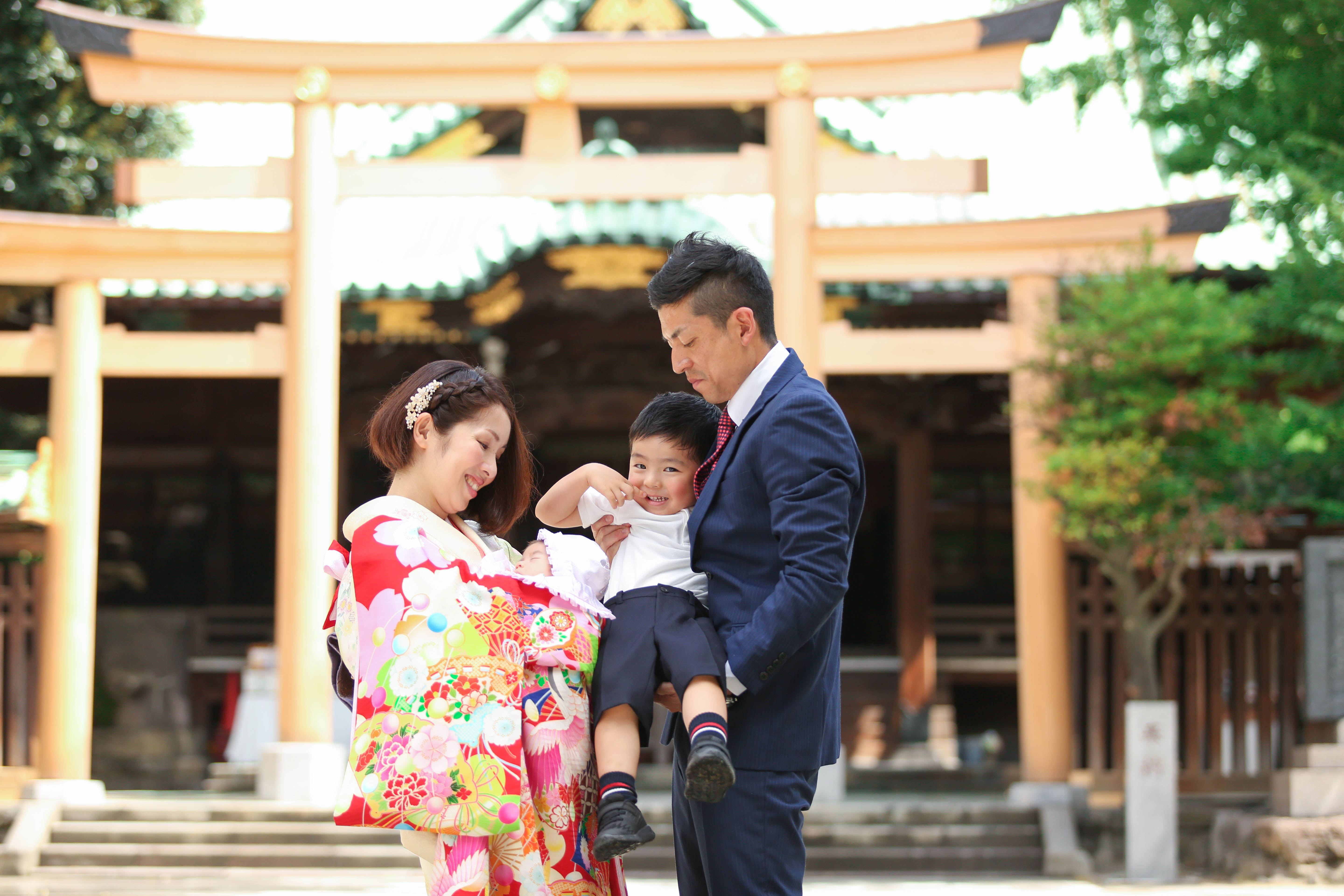 お宮参りロケ 夏の思い出 お宮参り フォトスタジオkowa