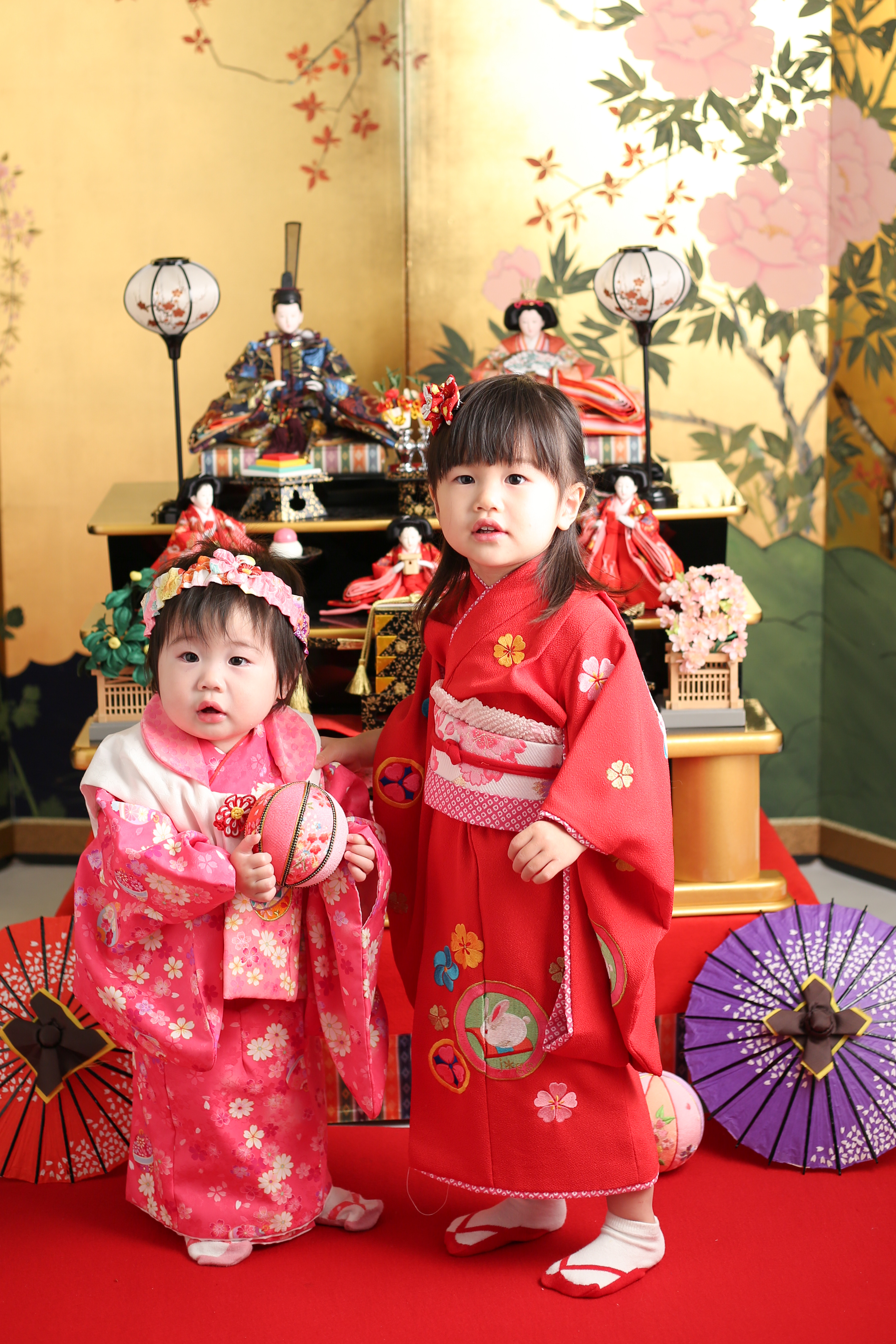 桃の節句＞姉妹一緒にカワイイひなまつり撮影 | フォトスタジオKOWA
