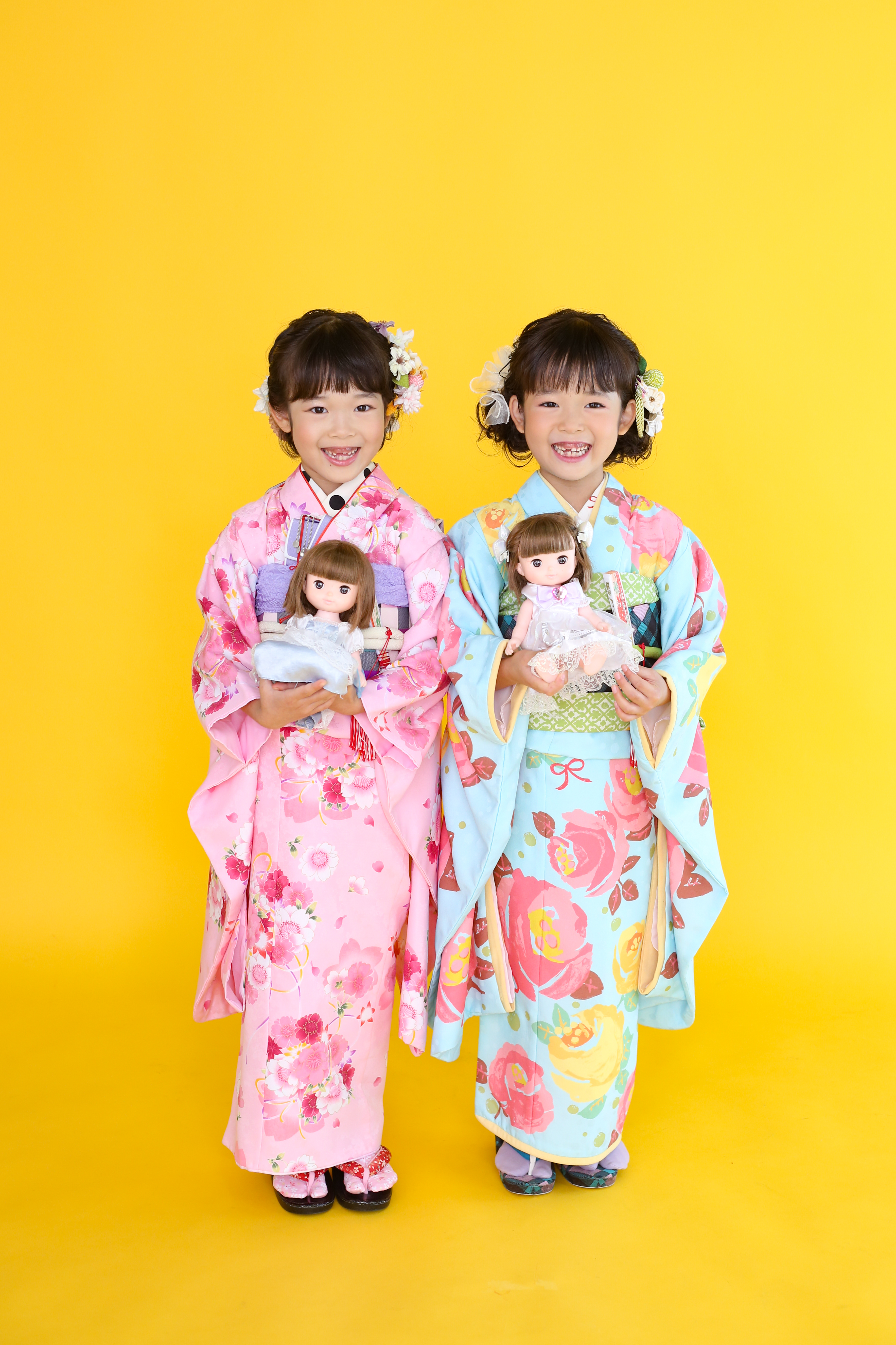 七五三＞好きなものと一緒に撮ろう＜7歳双子ちゃん＞ | フォトスタジオKOWA