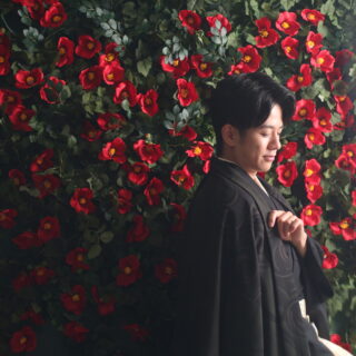 色気のある椿背景