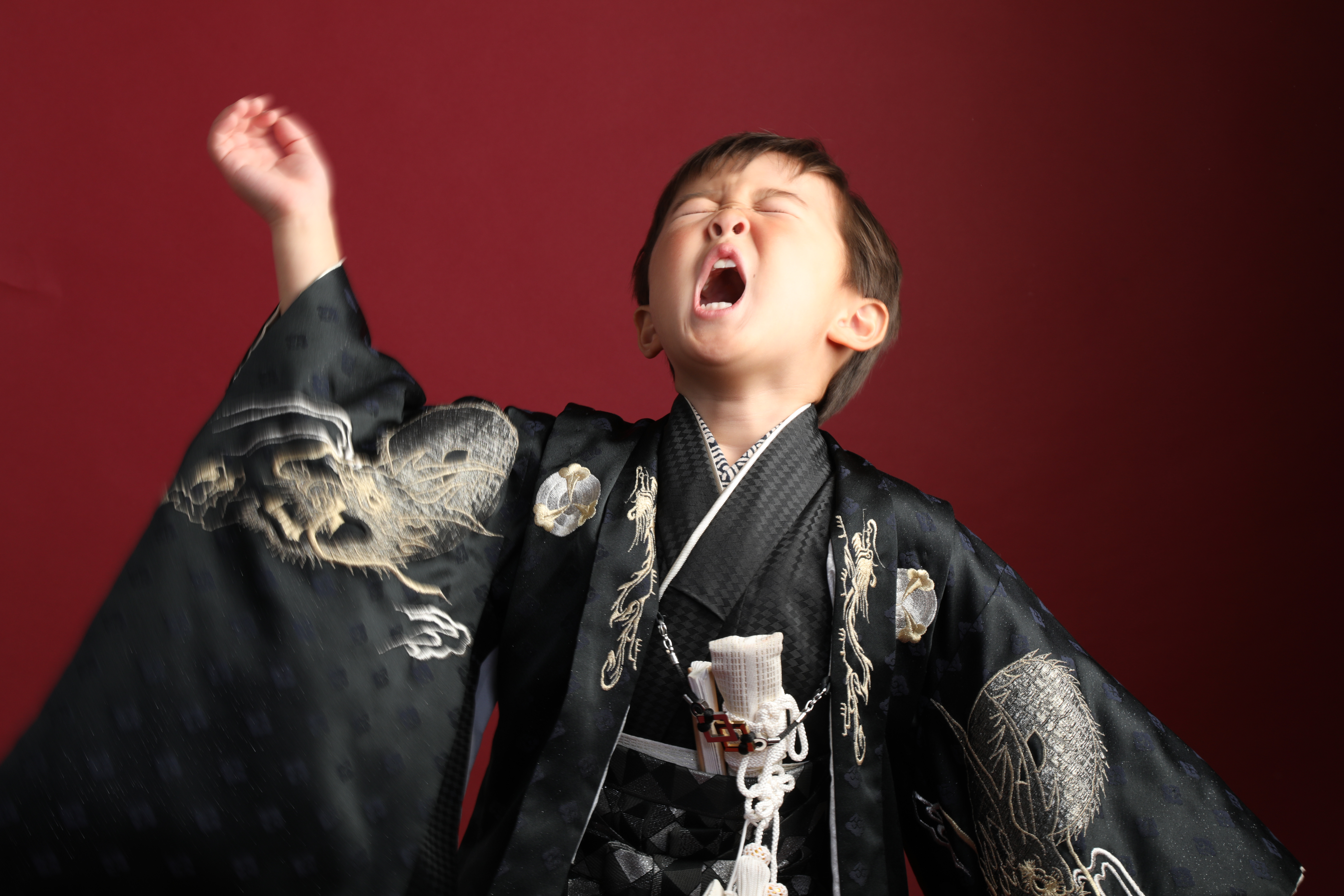 5歳　忍者セット 男の子　七五三　流水　黒　劇、舞台、撮影にも11RB17 753＞5才男児これが男の撮影じゃ！ | フォトスタジオKOWA